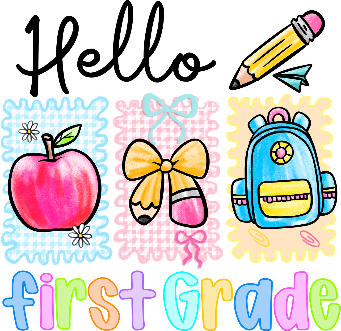 Custom Teacher Tee – Kindergarten Postcard Style