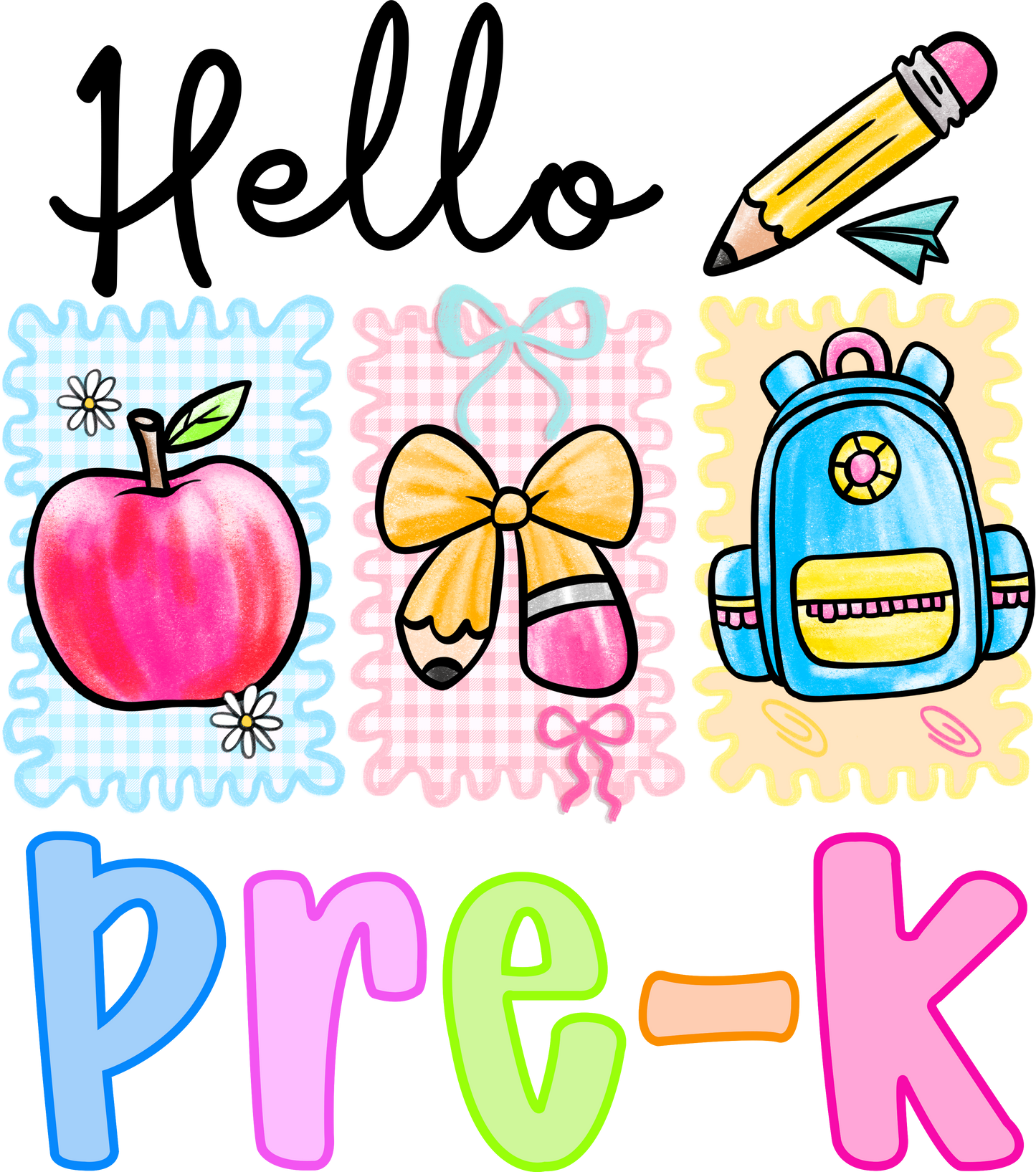 Custom Teacher Tee – Kindergarten Postcard Style