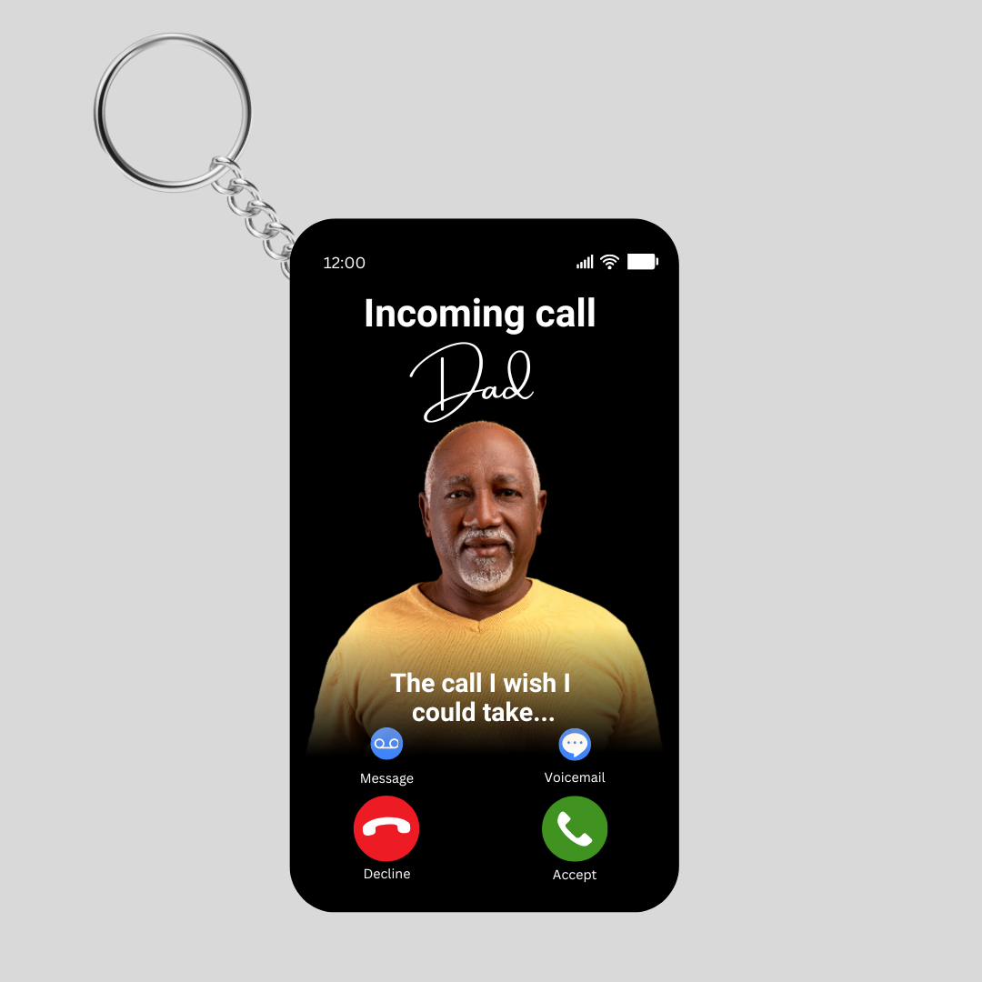 Memorial Keychain – “The Call I Wish I Could Take” Keepsake