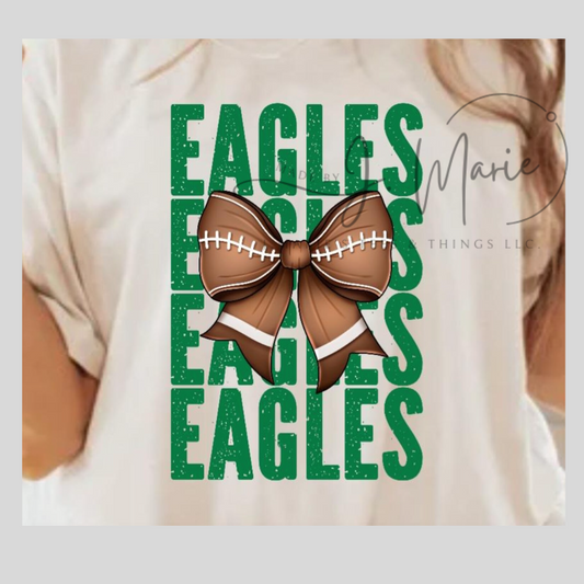 Eagles Football Bow