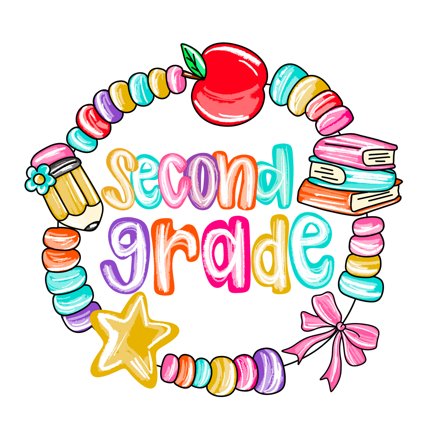 Beaded Bracelet Grade Teacher Tee – Bright, Fun & Classroom-Ready