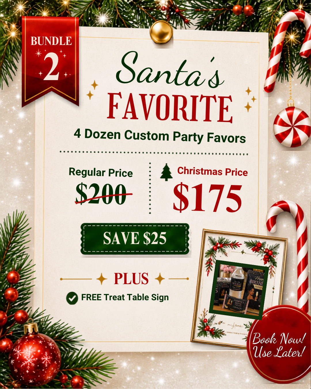 Christmas In July Party Favor Booking Event