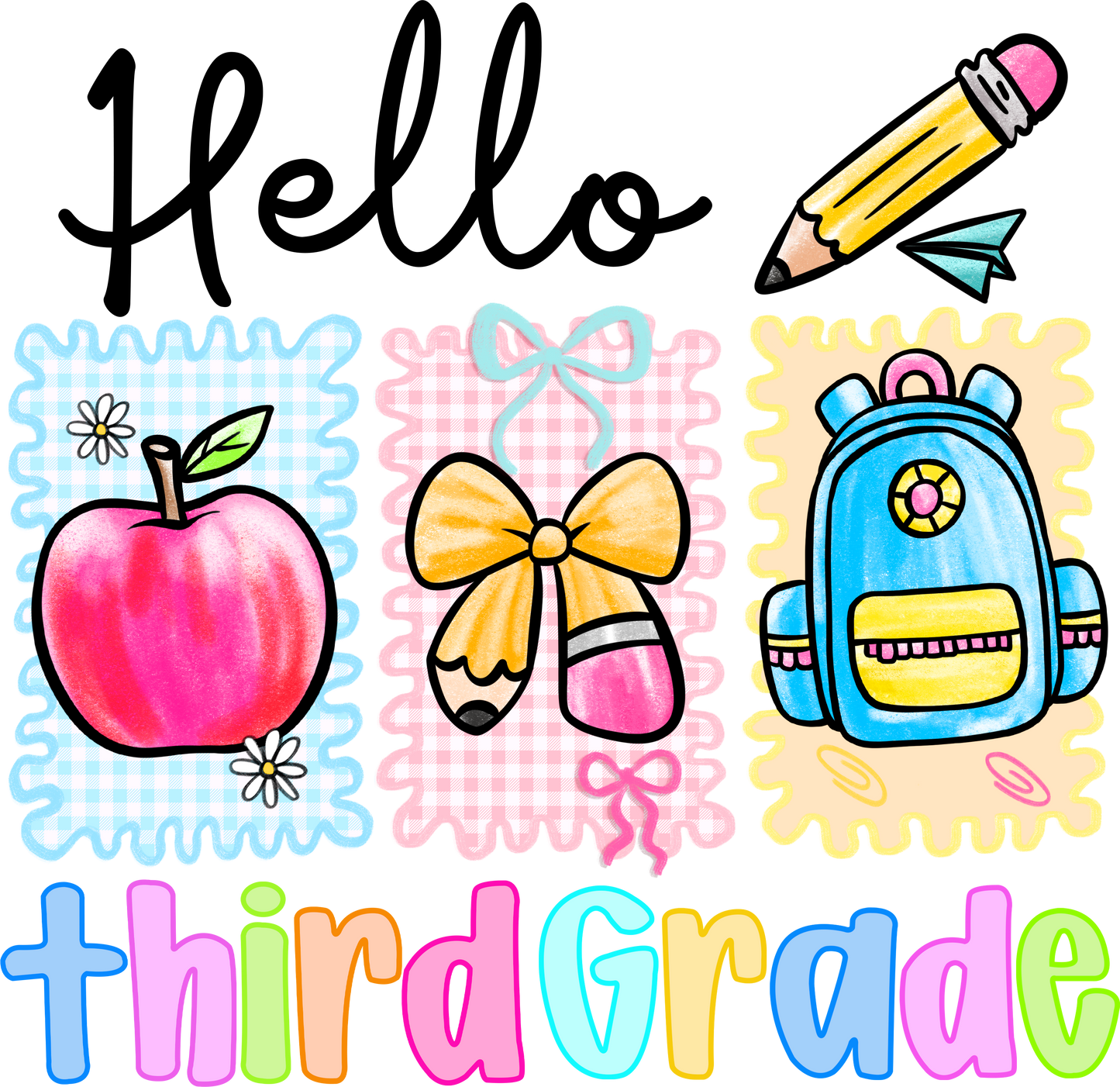 Custom Teacher Tee – Kindergarten Postcard Style