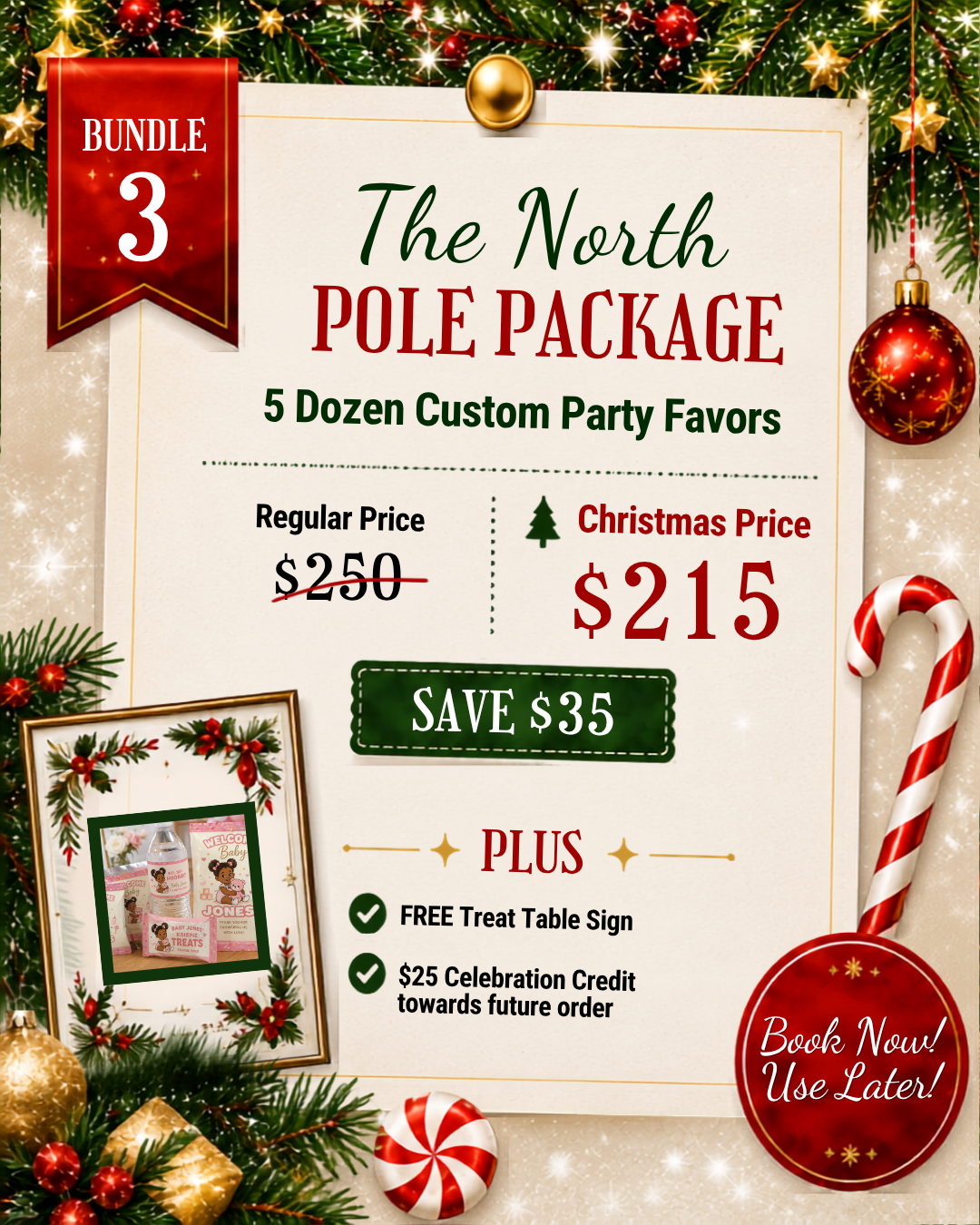 Christmas In July Party Favor Booking Event