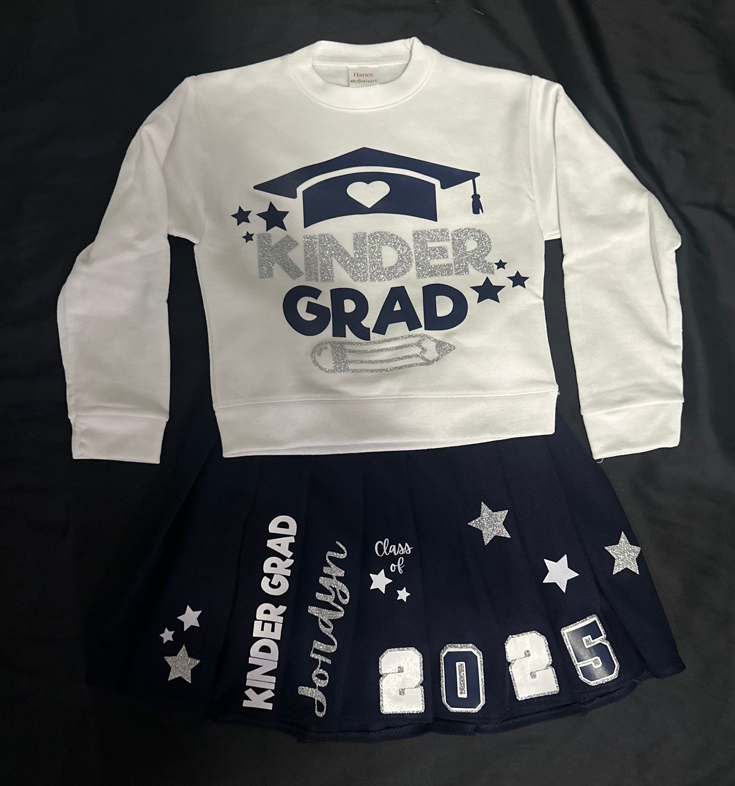 Youth and Adult Skirt and Tee Grad Outfit