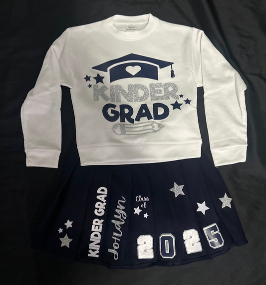 Youth and Adult Skirt and Tee Grad Outfit